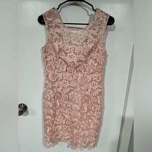Lace overlay dress